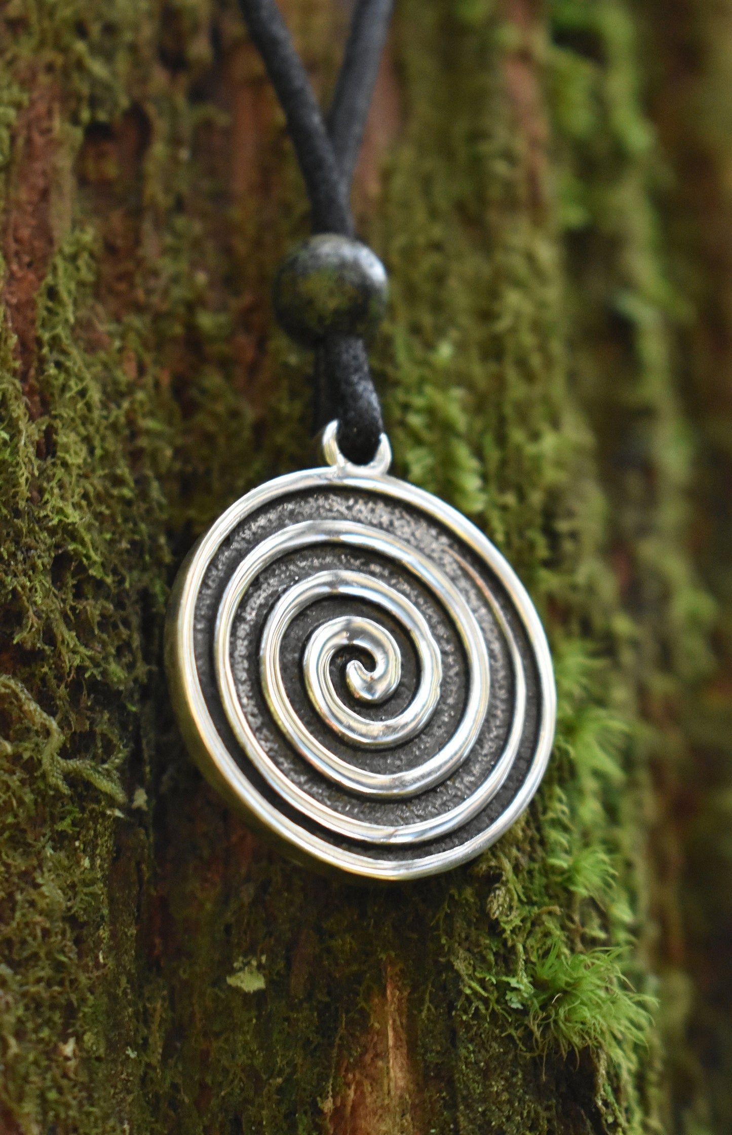 Sterling Silver Spiral Pendant - Necklace