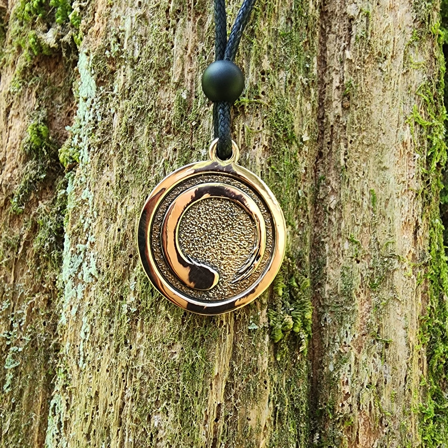 Bronze Enso Pendant